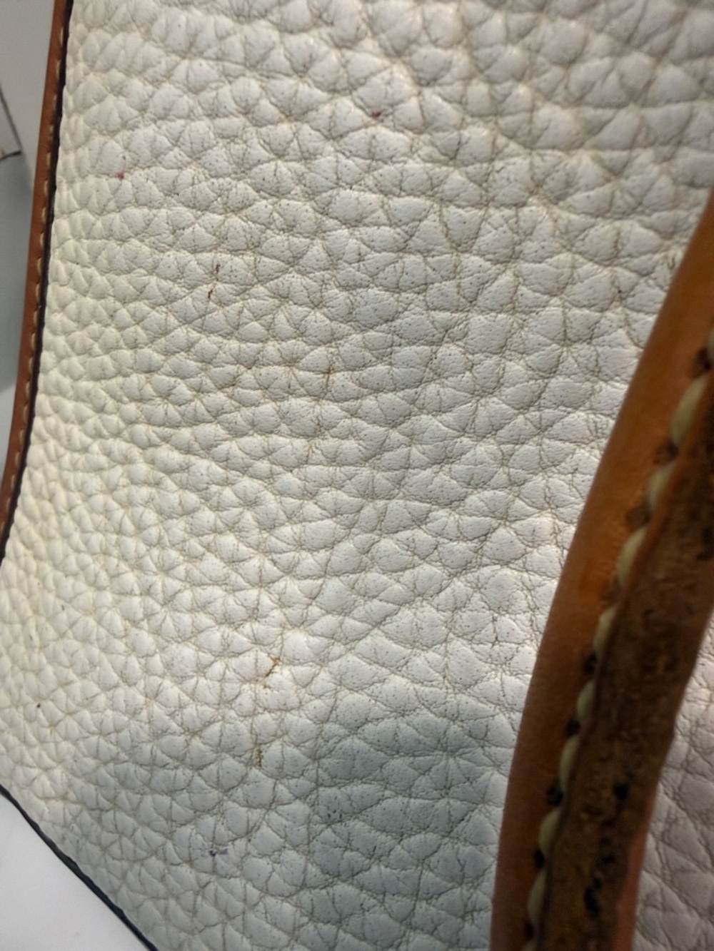 Vintage Dooney & Bourke All-Weather White Leather Satchel - Picture 6 of 16